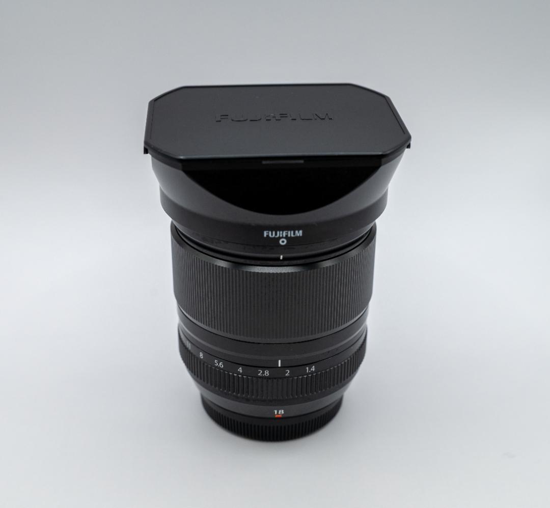 【美品】富士フイルム XF18mm F1.4 R LM WR 角形フード付