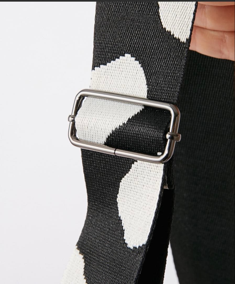 柄ワイドテープショルダーバッグ/ボディバッグ