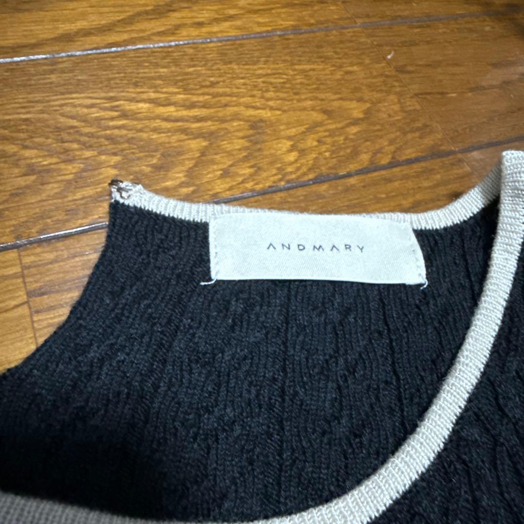 アンドマリー nana cable flare mini dress