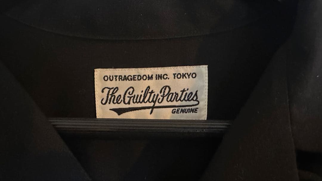 ワコマリア 50'S オープンカラーシャツ　ブラック