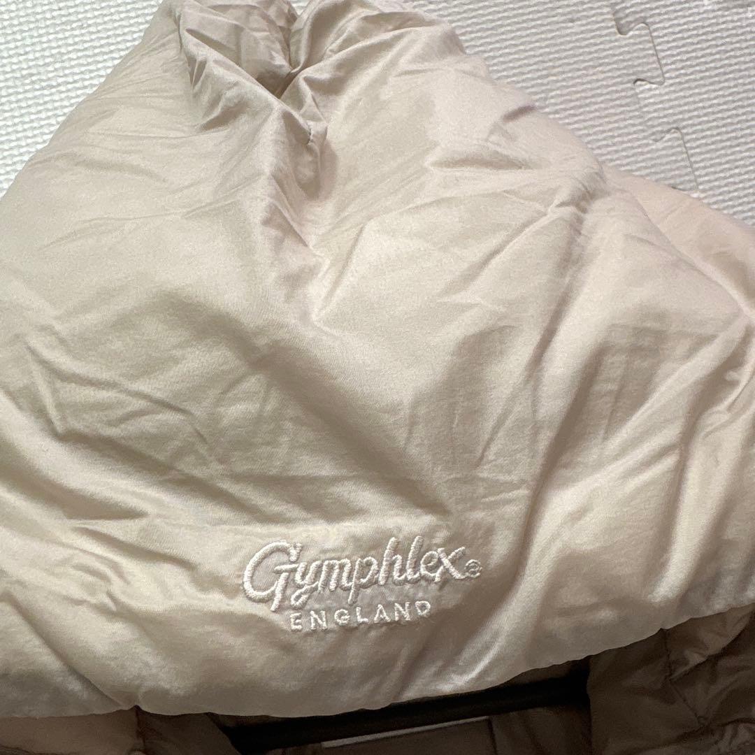 Gymplex ベージュ ダウンベスト フード付き