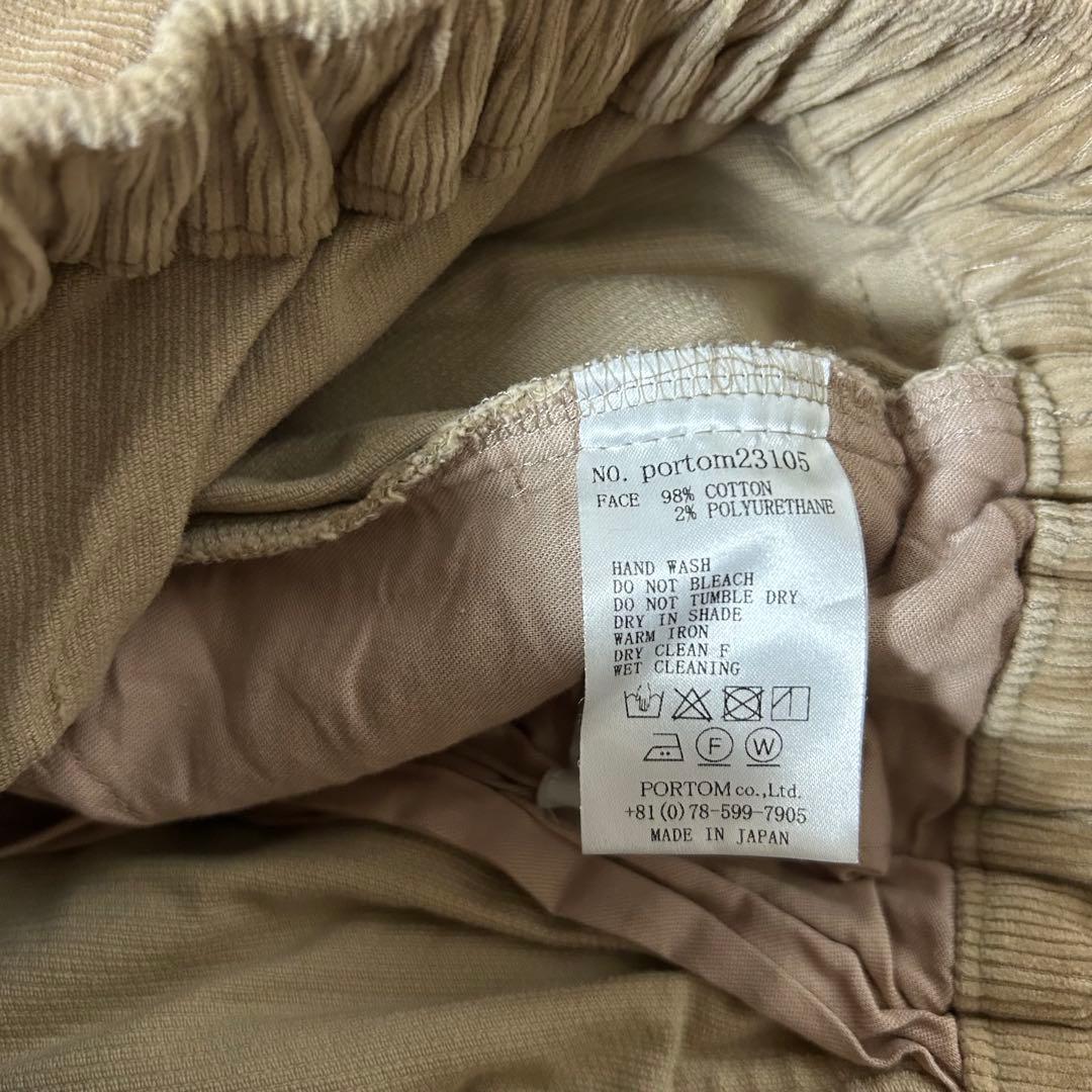 休日と詩 tandey ニューボンボンパンツ コーデュロイ ライトベージュ