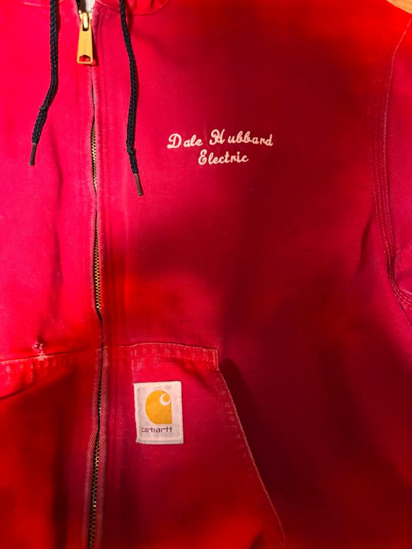 Carhartt アクティブジャケット 赤 黒 短丈 90s古着