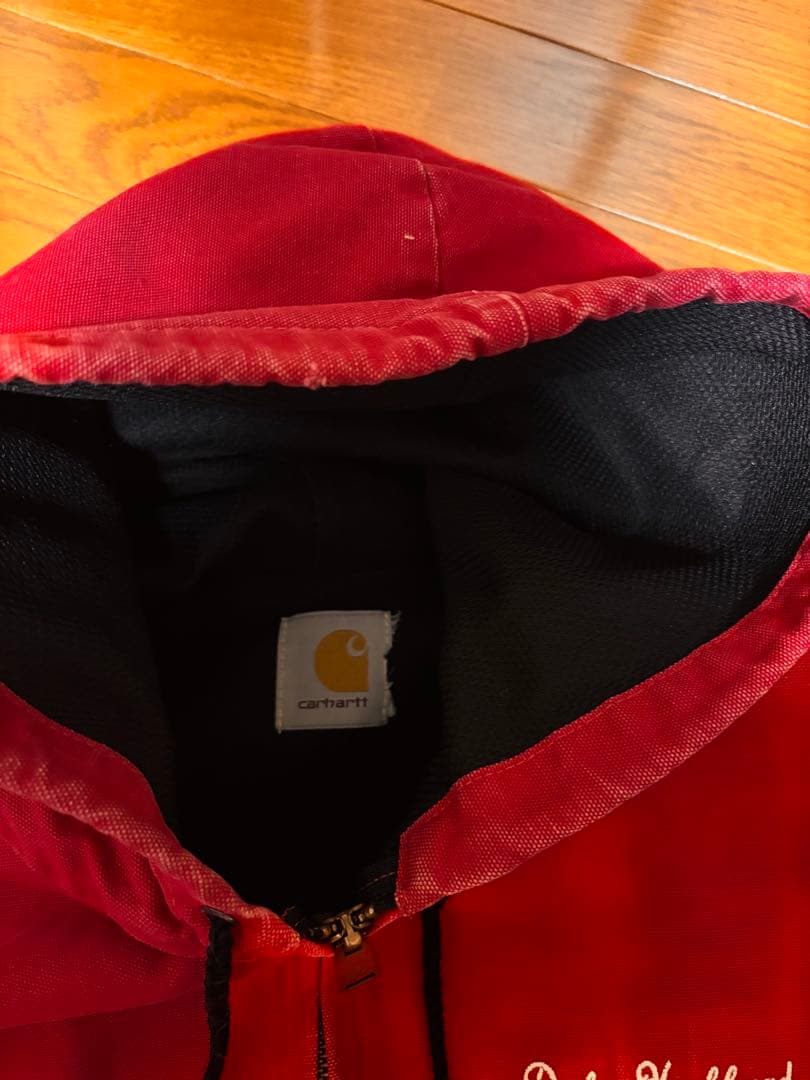 Carhartt アクティブジャケット 赤 黒 短丈 90s古着
