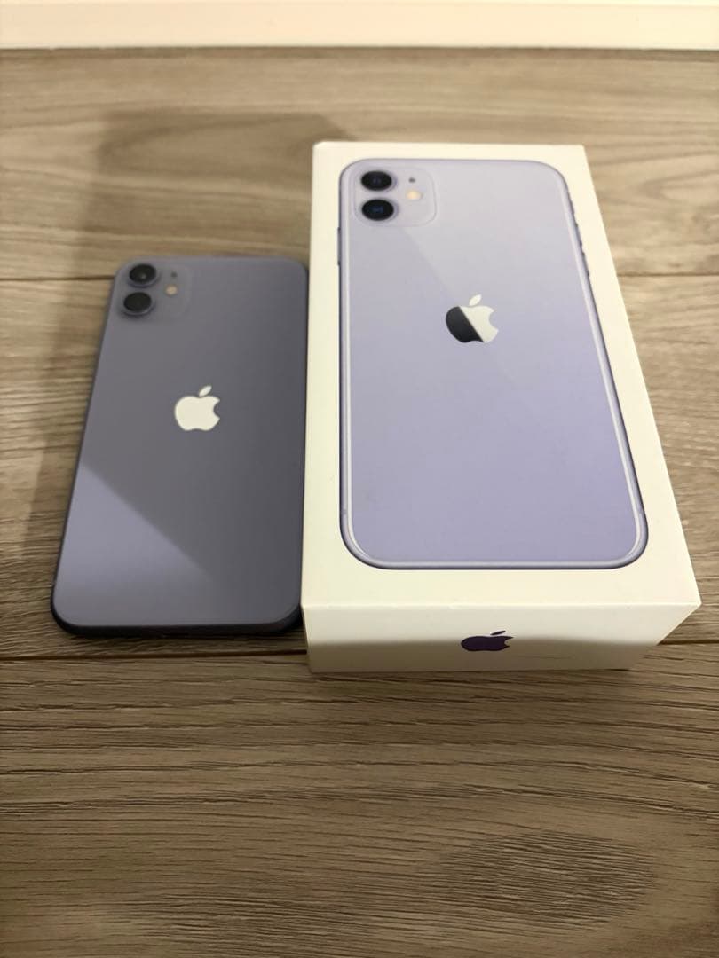Apple iPhone11 128GB パープル　付属品付　保護フィルム付