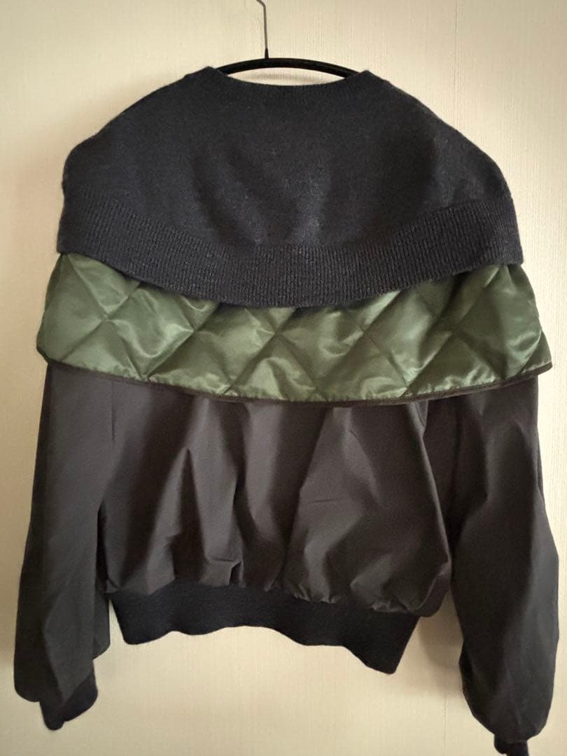 ENFOLD コンビネーションプルオーバー カーキ キルティング