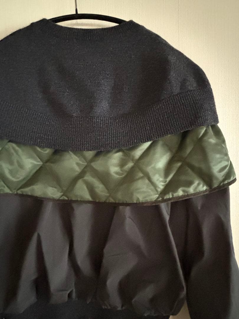 ENFOLD コンビネーションプルオーバー カーキ キルティング