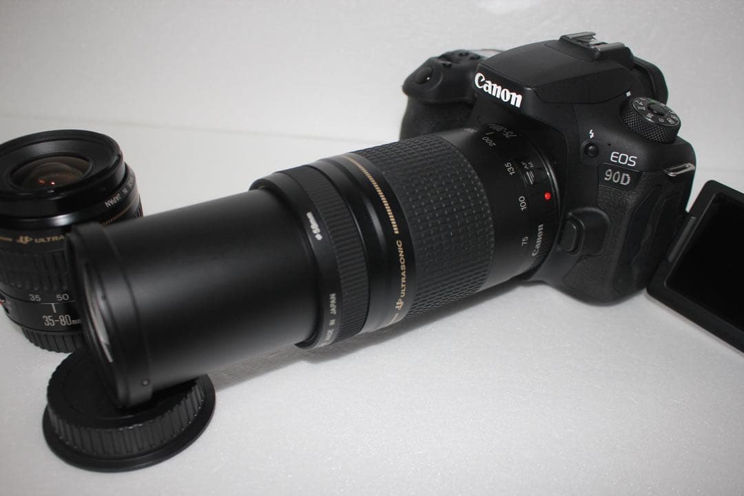 一眼レフカメラ　Canon EOS 90D標準&望遠ダブルレンズセット
