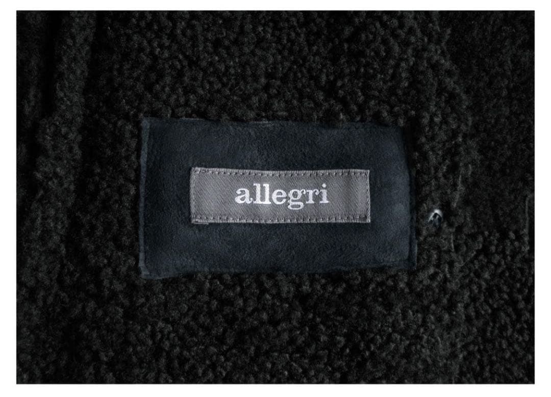 超希少allegri英国製羊革ムートンPコート未使用L