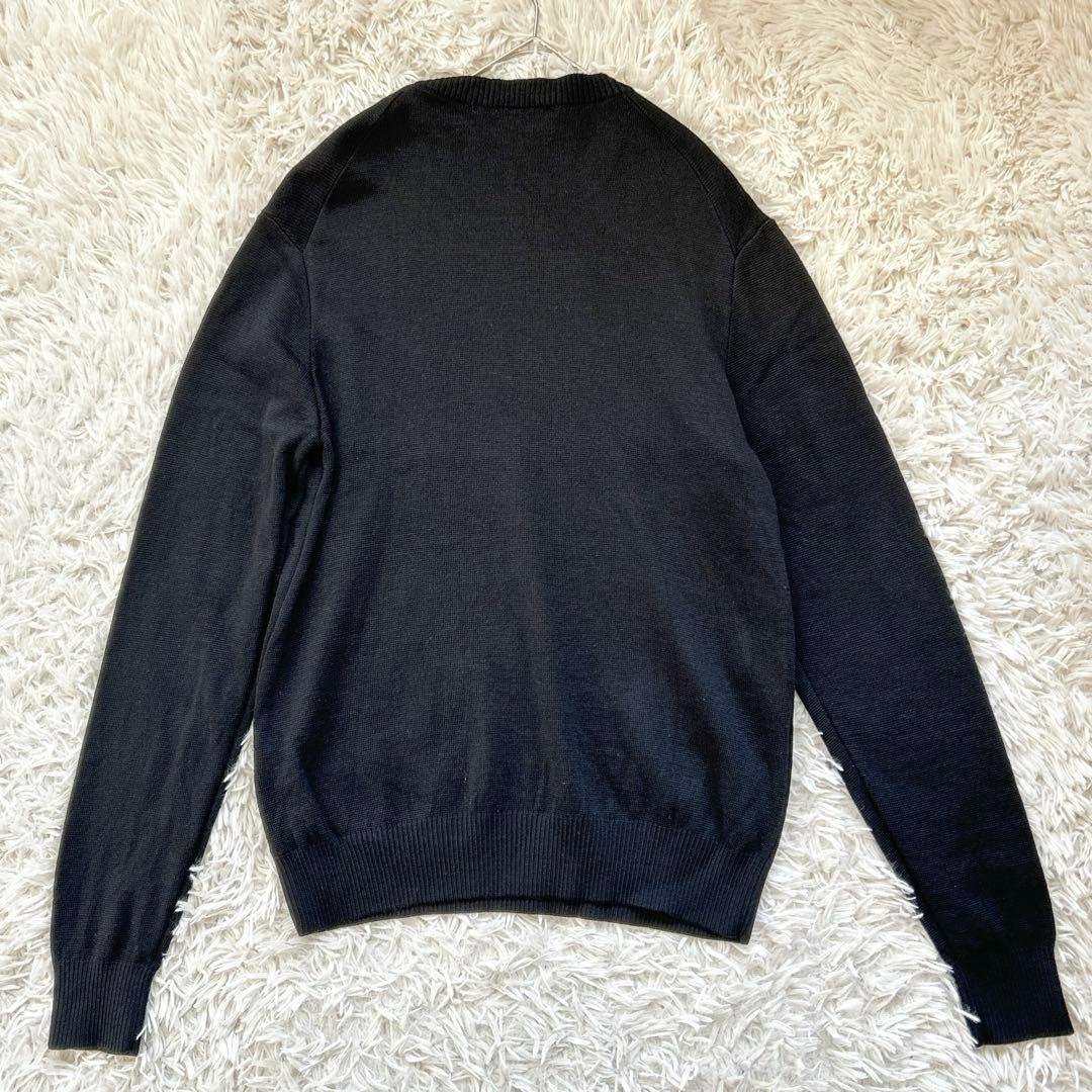 ami Paris アミパリス　ハートロゴ刺繍ウールニット　ブラック M