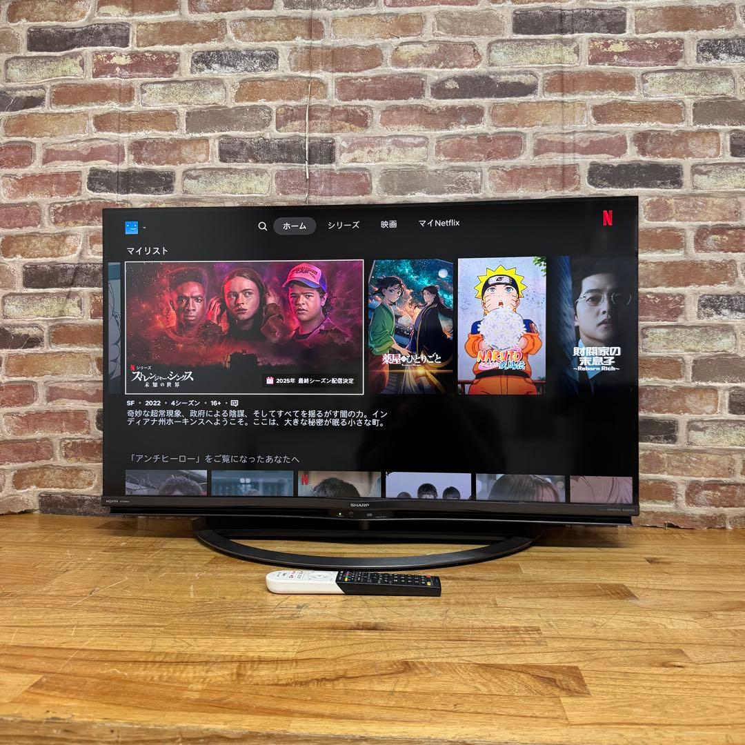 シャープ 40V型 4K液晶テレビ AQUOS 4T-C40AJ1 動画アプリ○