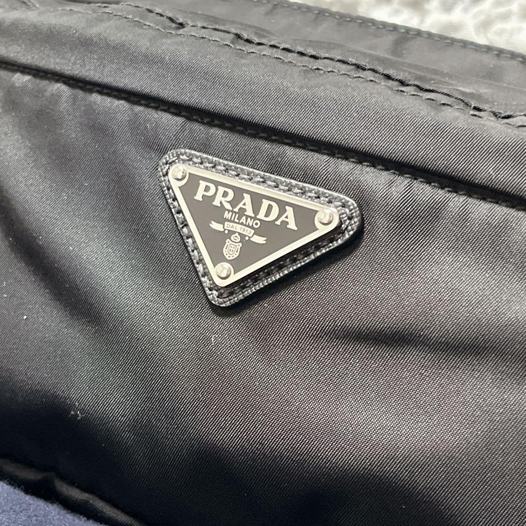 極美品✨プラダ ウエストバッグ テスートナイロン 三角ロゴ　PRADA