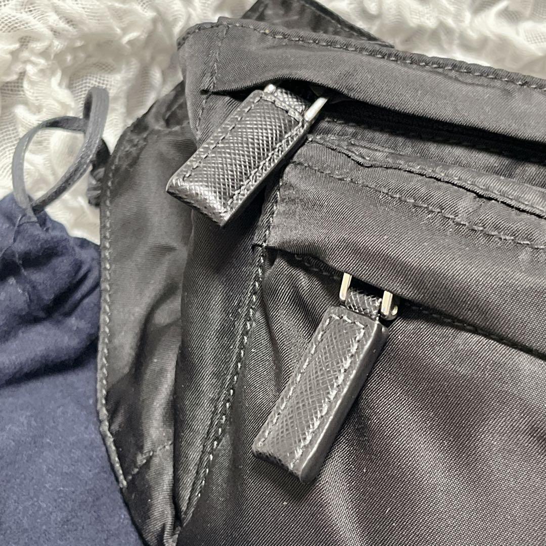 極美品✨プラダ ウエストバッグ テスートナイロン 三角ロゴ　PRADA