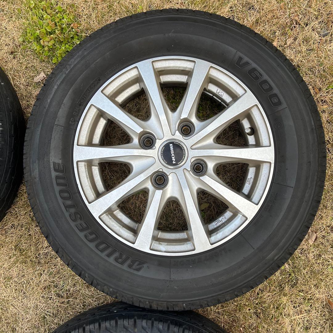 中古　ブリヂストン nv200 14インチ ホイールセット 165/80/r14