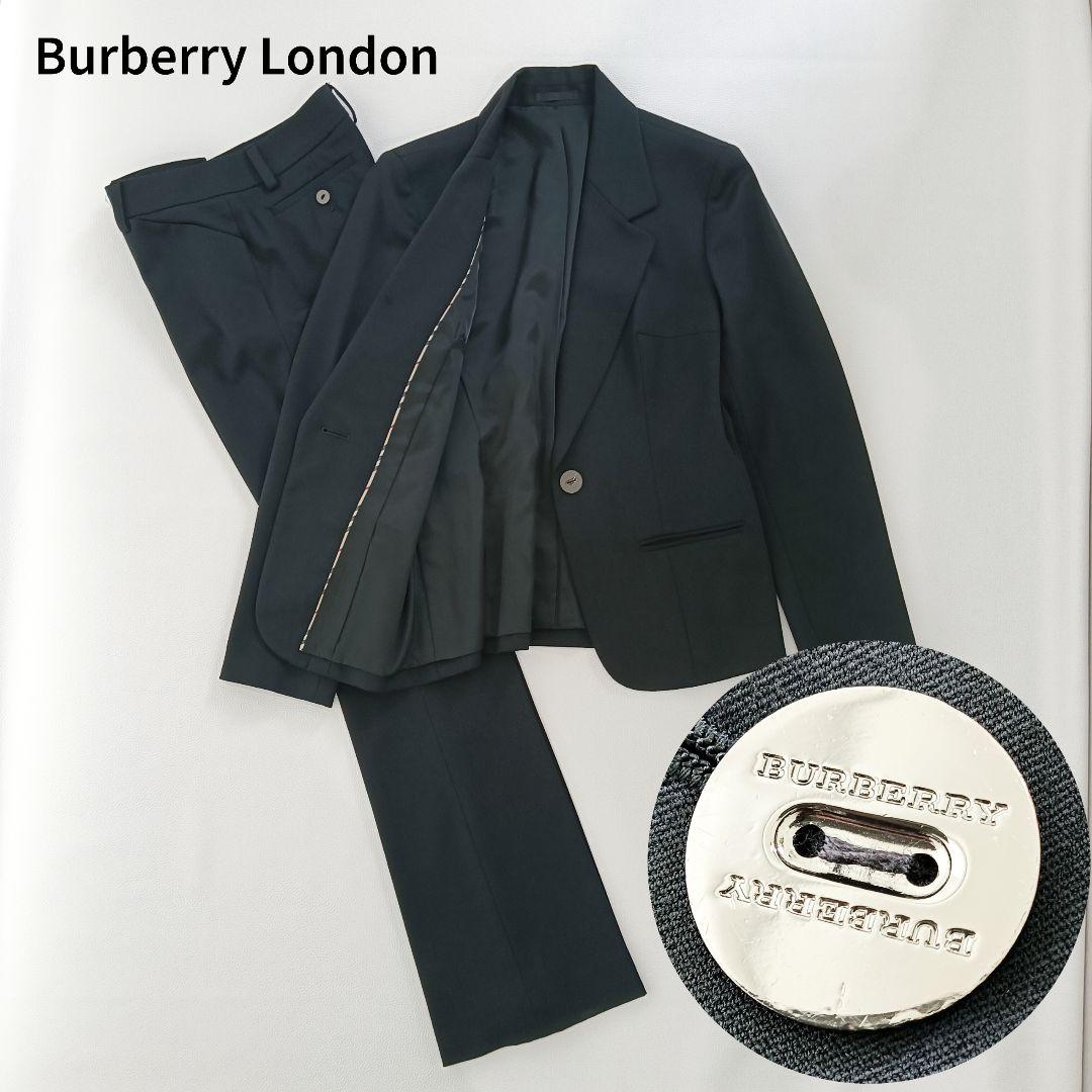 美品♡バーバリーロンドン パンツスーツ セット 大きいサイズ メタルボタン 40