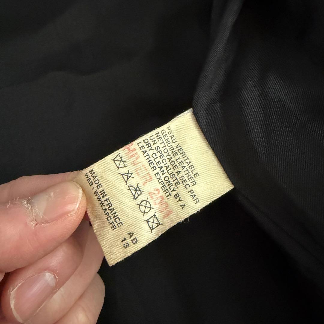 2001年◎ A.P.C アーペーセー フランス製　レザージャケット OLD
