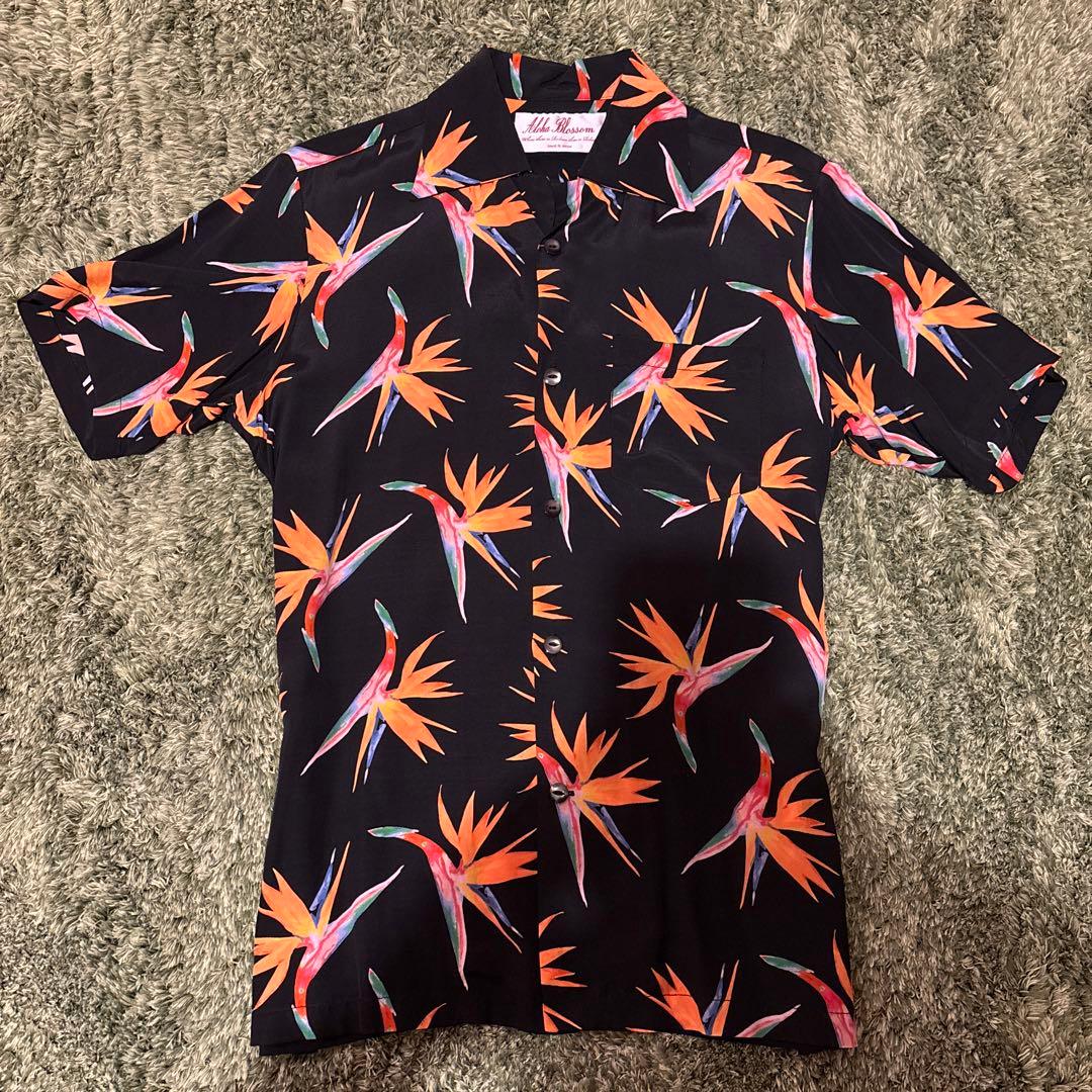 【極楽鳥花】Aloha Blossom 半袖アロハシャツ 38