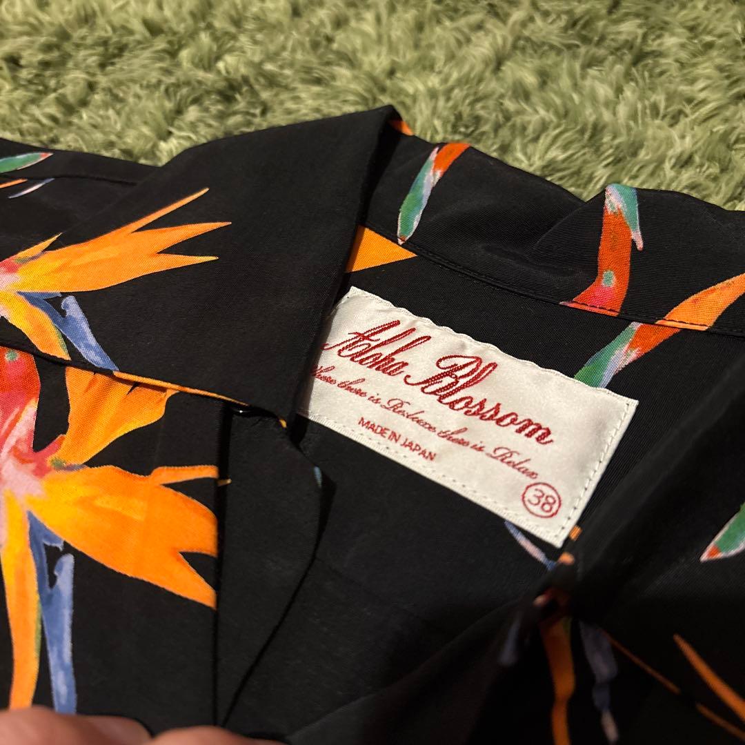 【極楽鳥花】Aloha Blossom 半袖アロハシャツ 38