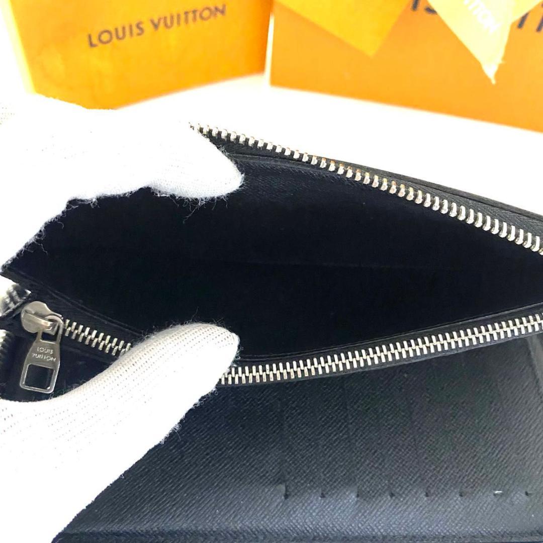 ルイ ヴィトン◎ヴェルティカル ダミエ グラフィット ラウンドファスナー 黒