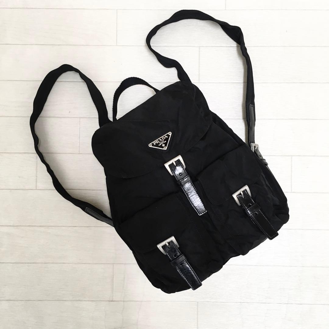 ☆美品・白タグ付☆PRADA TESSUTO VELAナイロンリュック ブラック