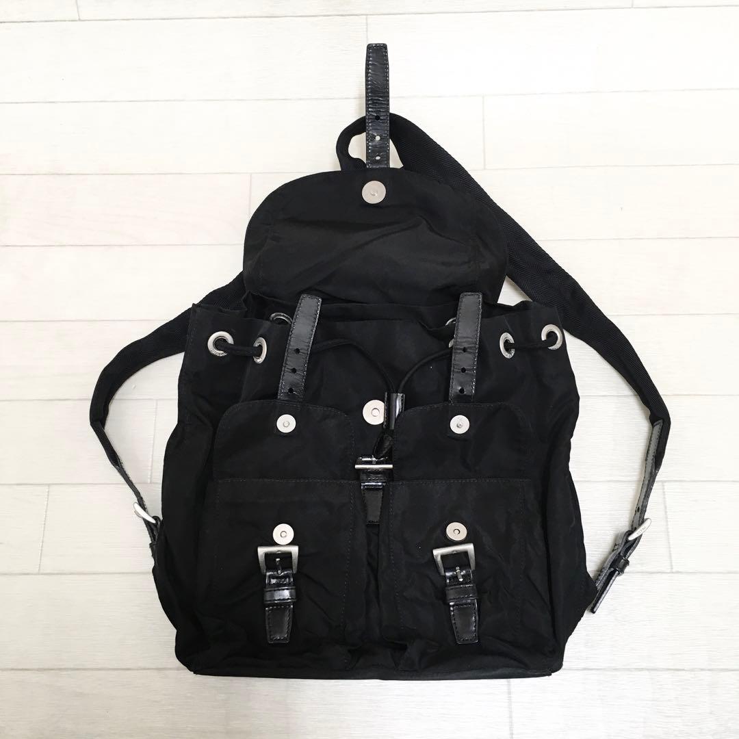☆美品・白タグ付☆PRADA TESSUTO VELAナイロンリュック ブラック