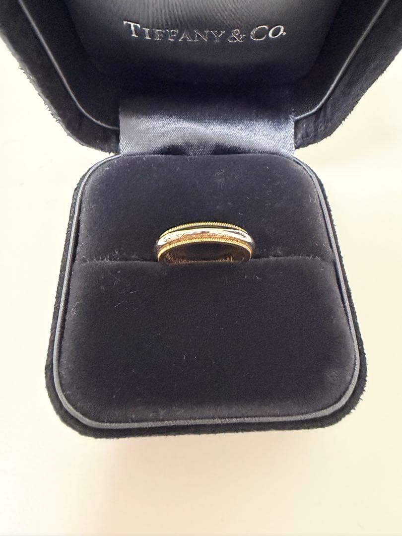 Tiffany ティファニー ミルグレイン バンド リング