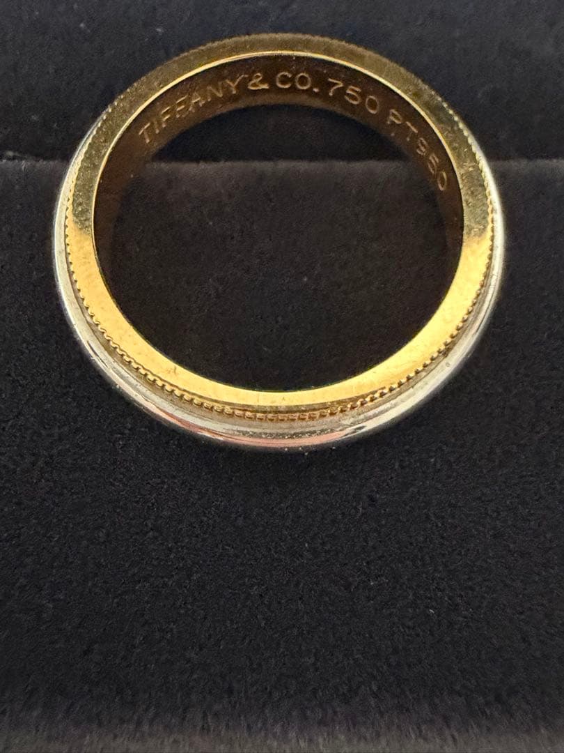 Tiffany ティファニー ミルグレイン バンド リング
