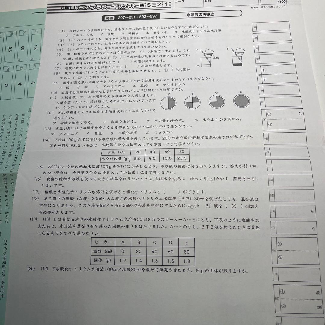 Weekly SapiX 理科 小6 夏期集中　時事演習　2024年