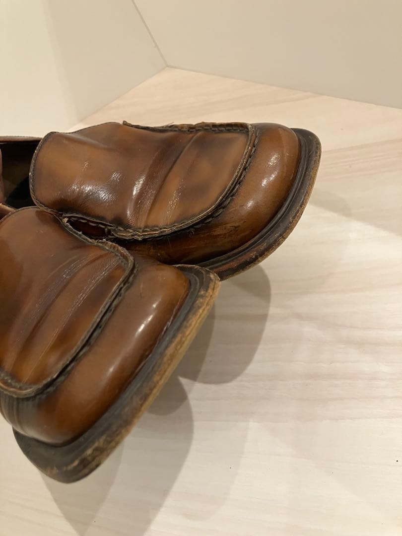 PRADA プラダ　ヴィンテージ　レザー　ヒールローファー　37 1/2