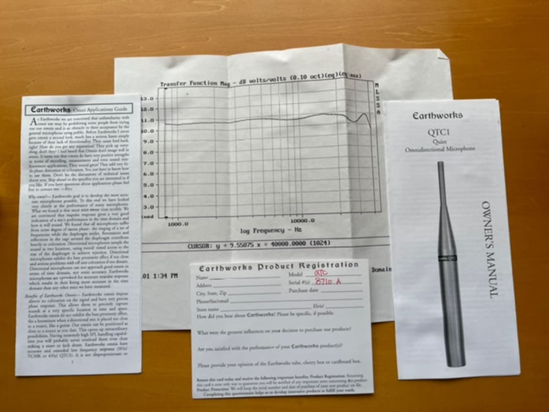Earthworks QTC1（高性能・高精細・無指向性マイク）