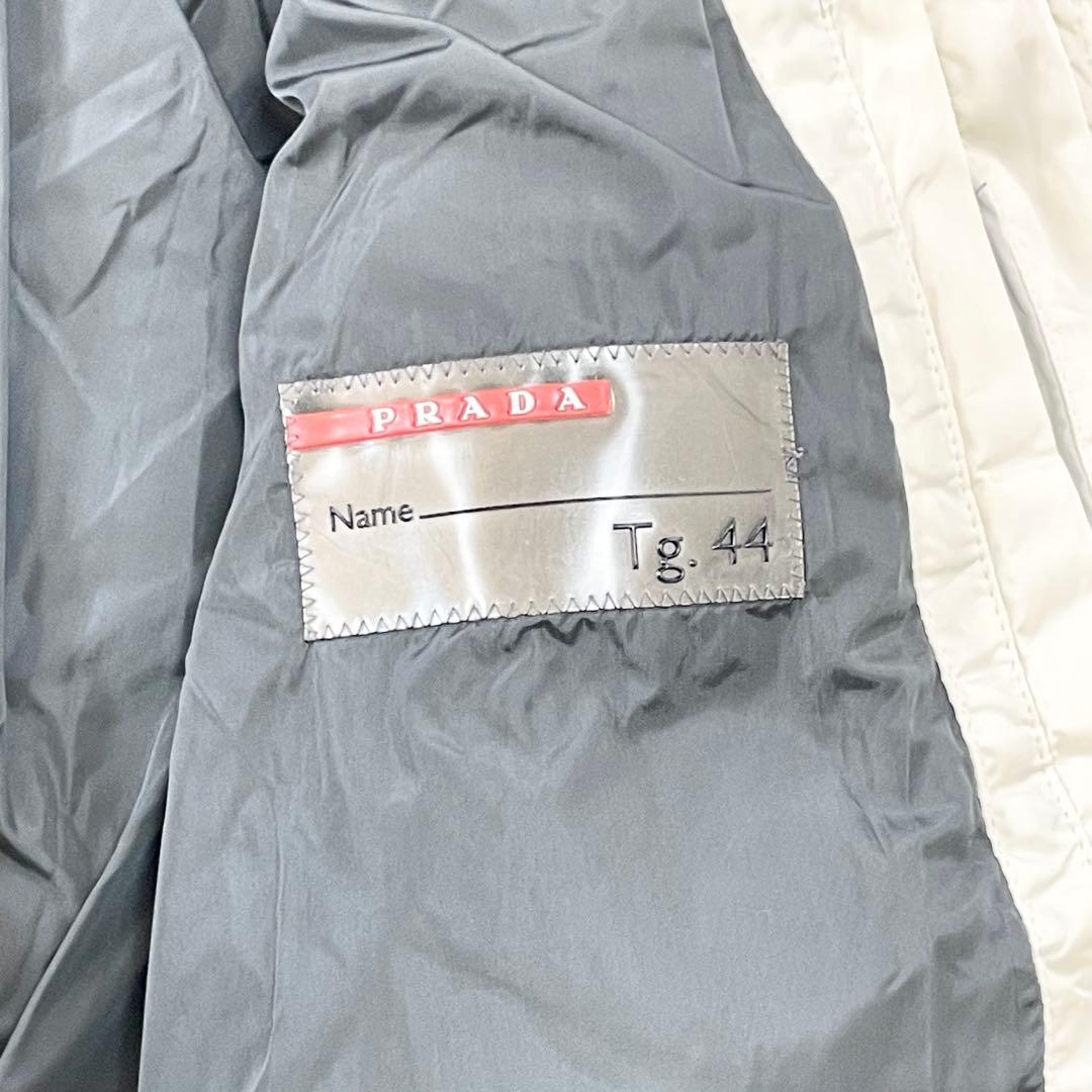 【luce希少】PRADA プラダ ロングダウンコート 赤ロゴ
