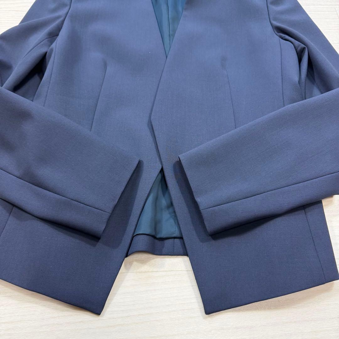 極美品 Theory TAILOR 近年 現行タグ ノーカラー パンツスーツ