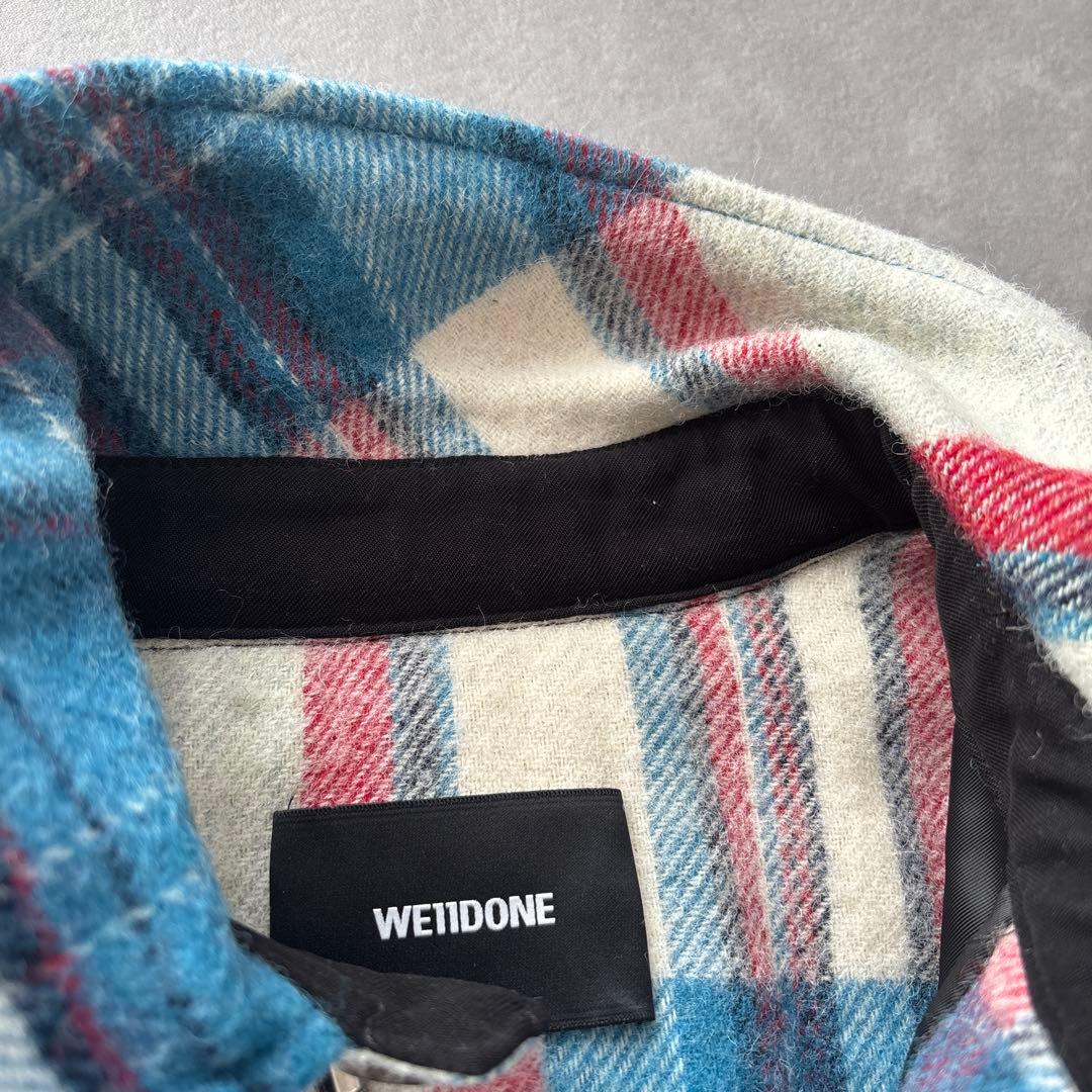 WE11DONEチェック柄 ジップアップジャケット