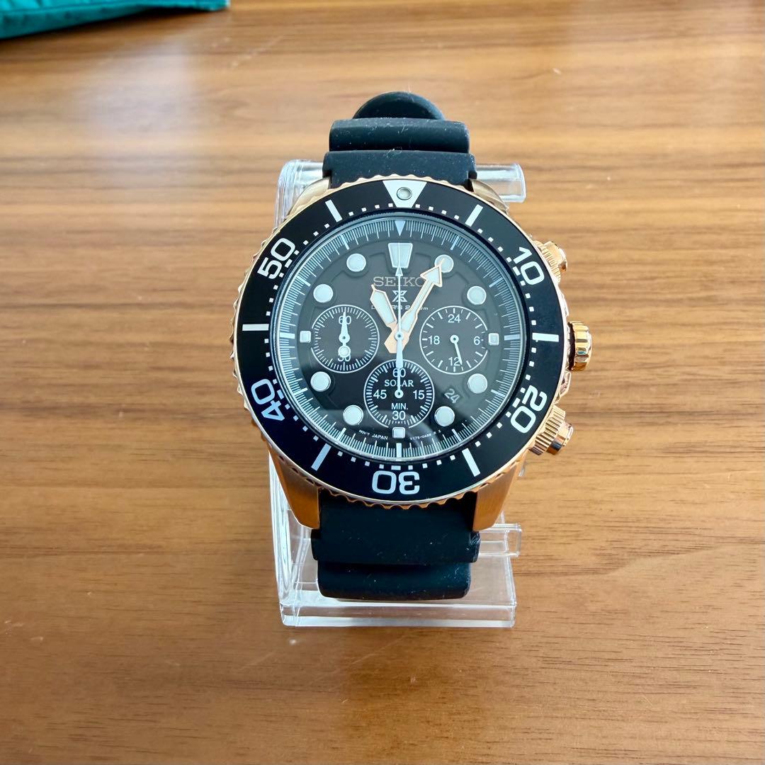 SEIKO PROSPEX SSC618P1ソーラークロノ ダイバー美品箱なし