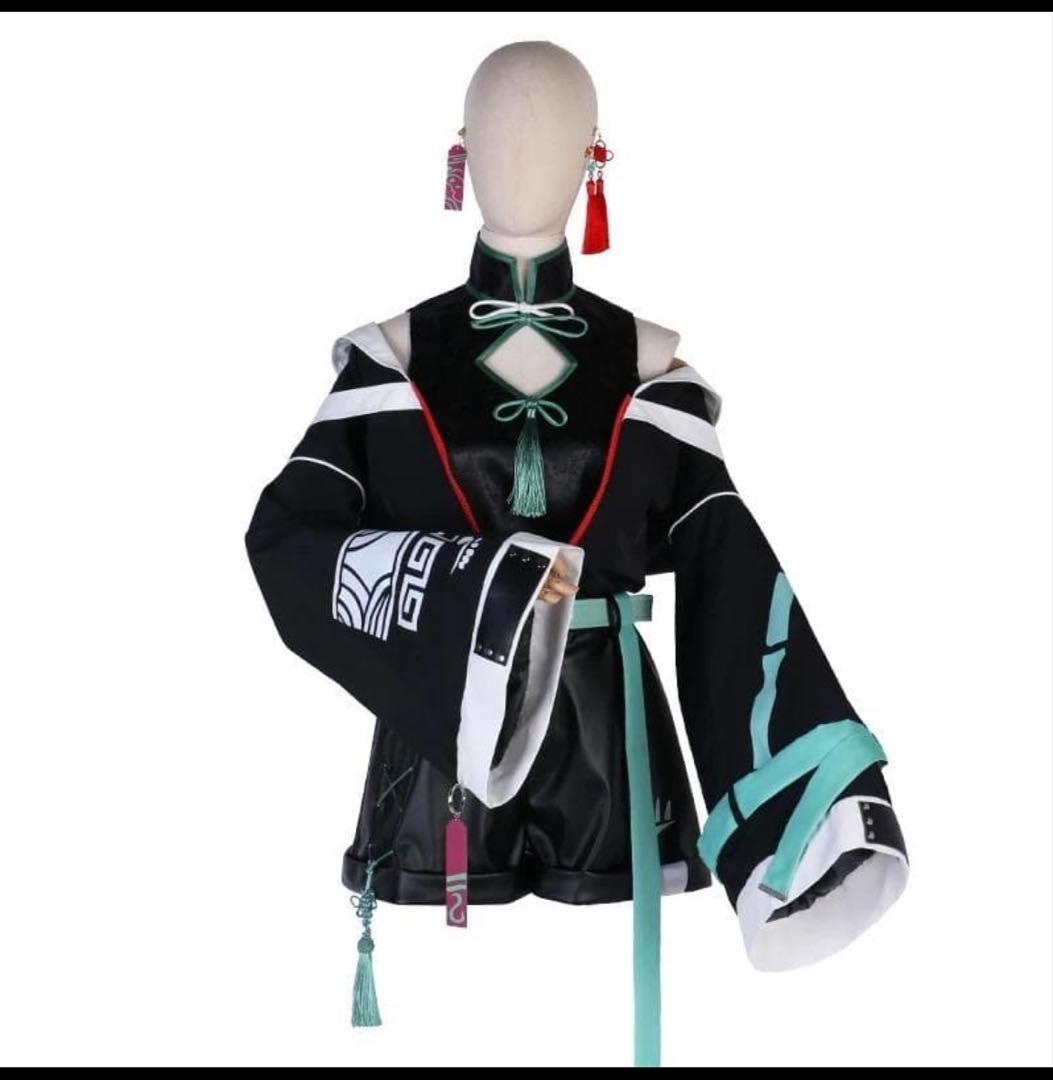 【雪見だいふく出品】にじさんじ 緑仙 チャイナストリート コス 中華風