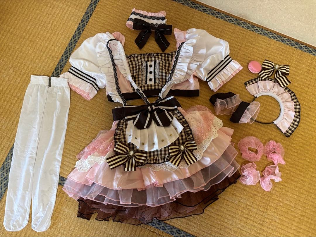マリームーン　マカロンメイド　ないるコラボ　メイド服　コットンキャンディ ピンク
