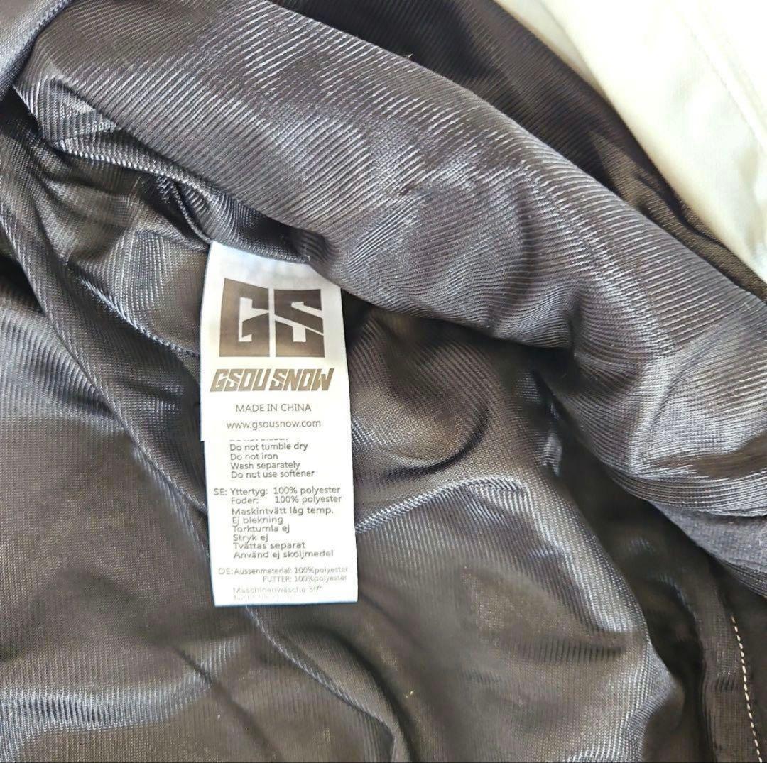 【レア・美品】GSOU スノーボードウェア スキー 白 つなぎ メンズL