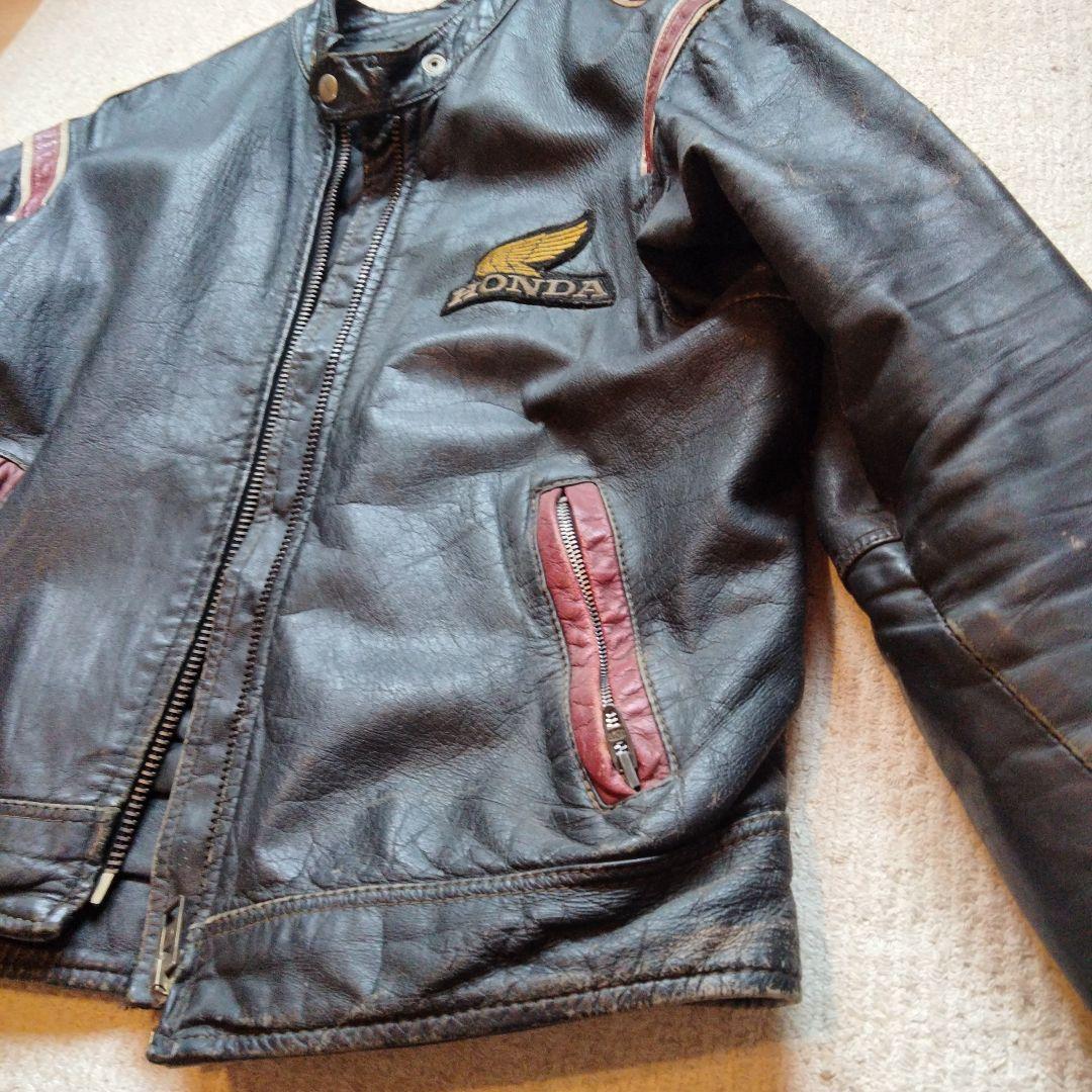 T*t様 20年前古着購入　HONDA シングルライダースジャケット ブラック/