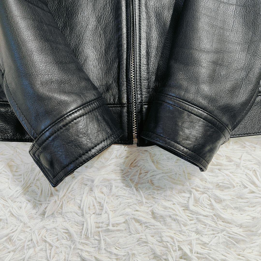 【極美品】ワコマリア　レザージャケット　本革　ブラック　黒　M 日本製