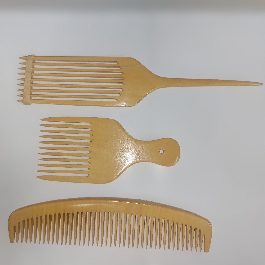 十三や　ツゲ櫛3本セット新品 　値下げしました。