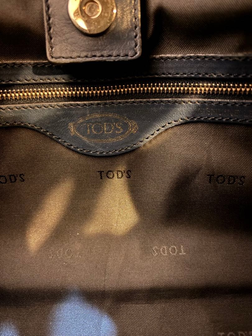 Tod'sビジネストートバッグ メンズ　レザー　ネイビー