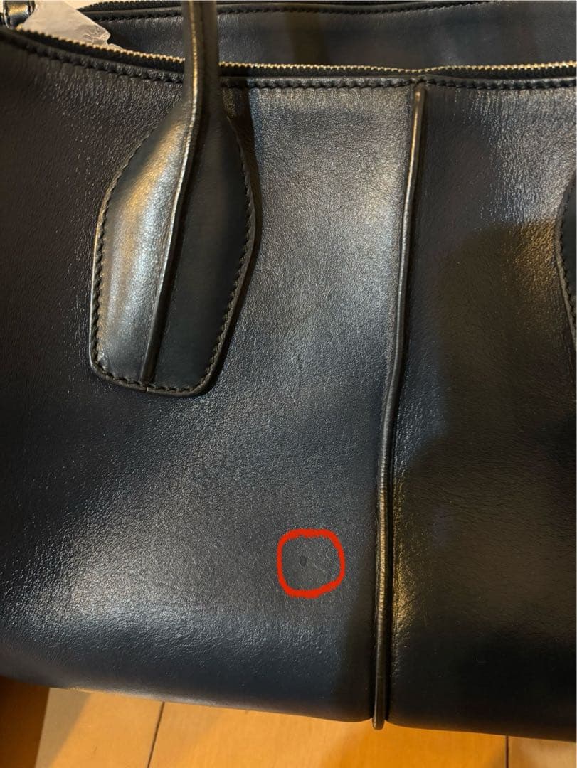 Tod'sビジネストートバッグ メンズ　レザー　ネイビー