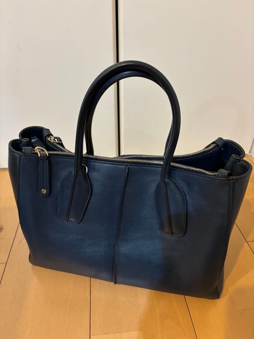 Tod'sビジネストートバッグ メンズ　レザー　ネイビー