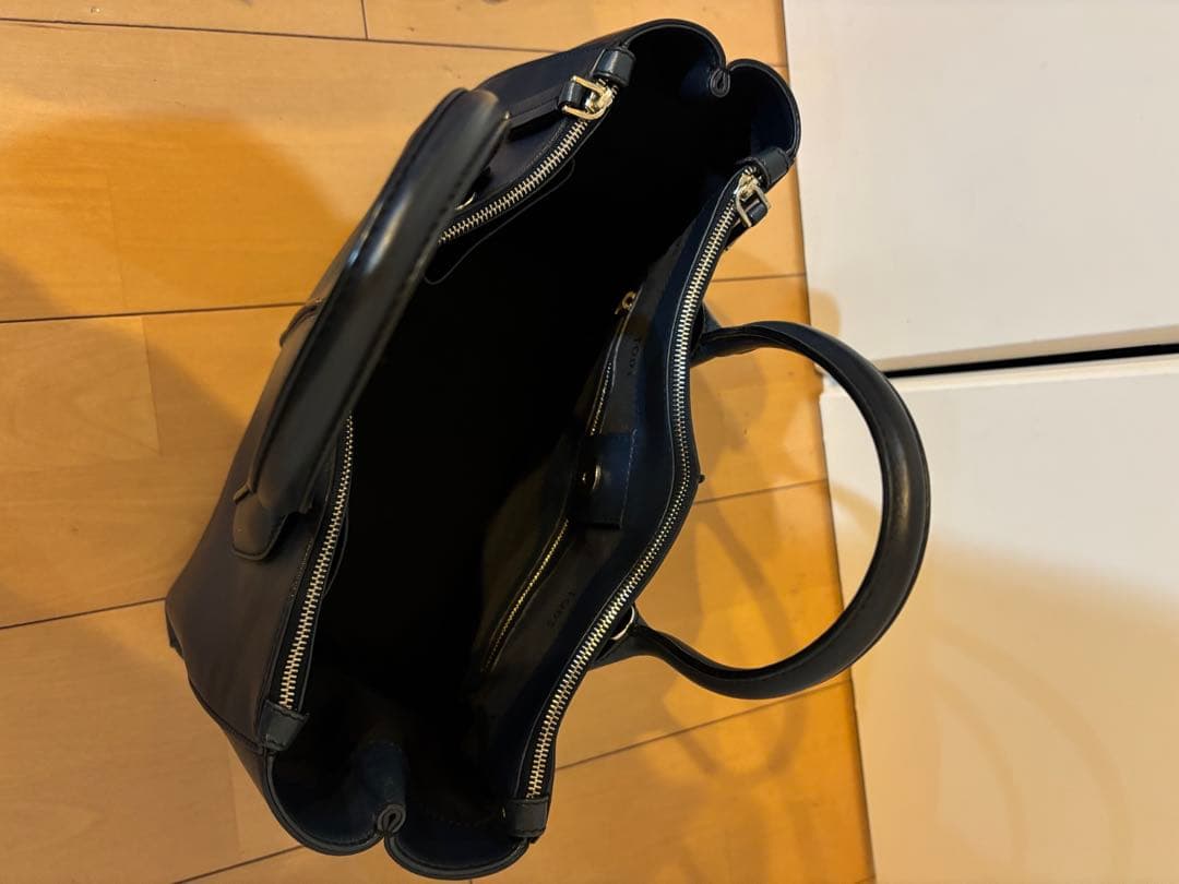 Tod'sビジネストートバッグ メンズ　レザー　ネイビー