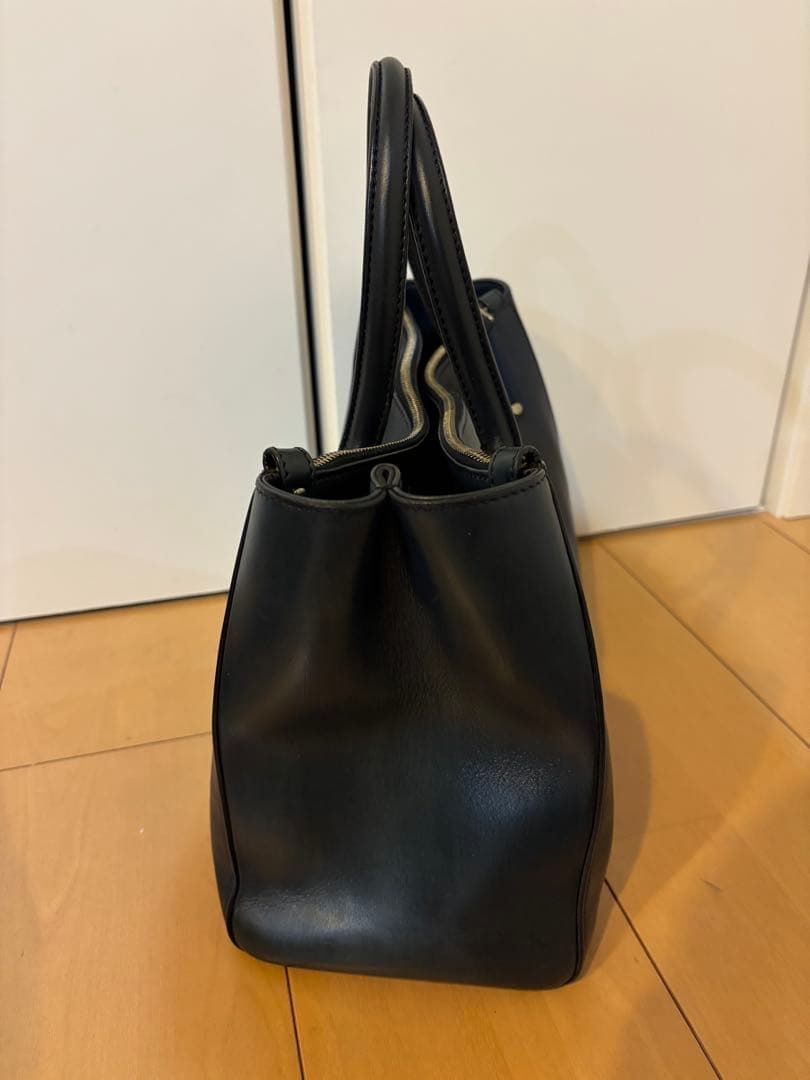 Tod'sビジネストートバッグ メンズ　レザー　ネイビー