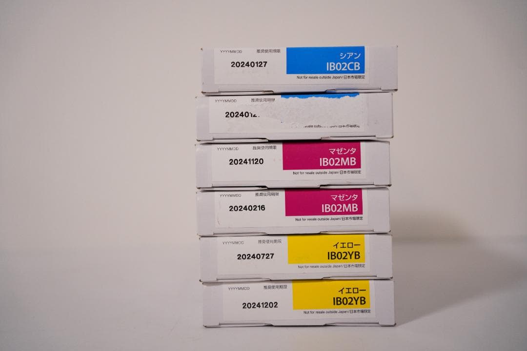 未使用 EPSON インクIB02CB IB02MB IB02YB 各2 純正