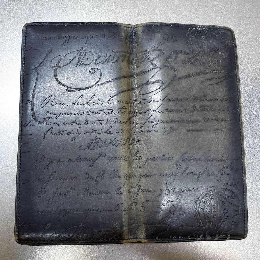 Berluti ベルルッティ サンタル フラップ 長財布 中古 折り目スレあり