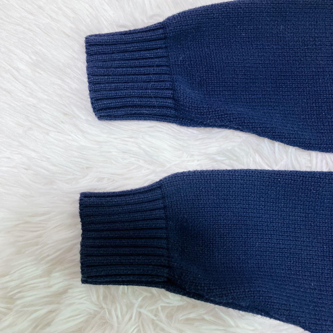 【人気】ポロラルフローレン　現行　QR セーター　　ビックポロベア　紺色　厚手