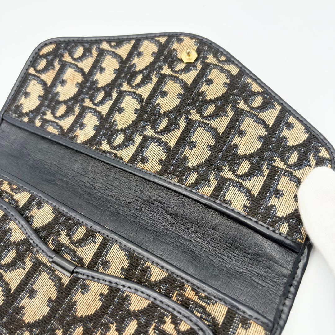 【希少】ディオール オールドトロッター柄 クラッチポーチ ヴィンテージ ネイビー