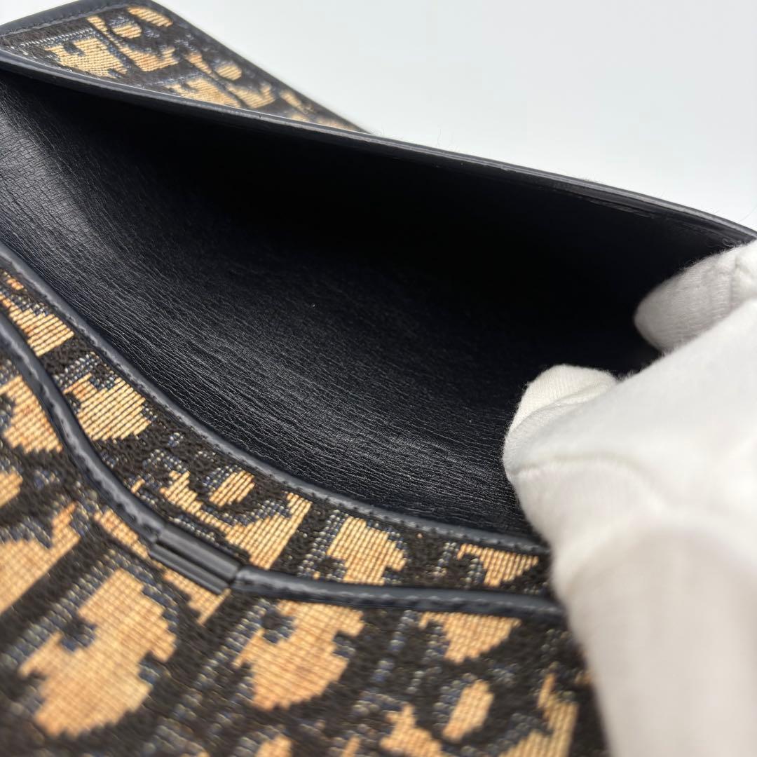 【希少】ディオール オールドトロッター柄 クラッチポーチ ヴィンテージ ネイビー